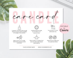 candle care instructions template​ pdf sample