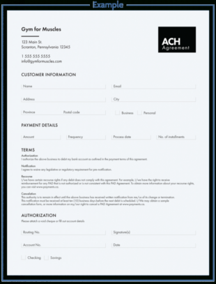 free editable ach payment instructions template​ doc