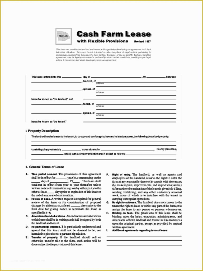printable farm rental agreement template farm land rent contract template pdf
