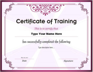 Free  Dementia Training Certificate Template