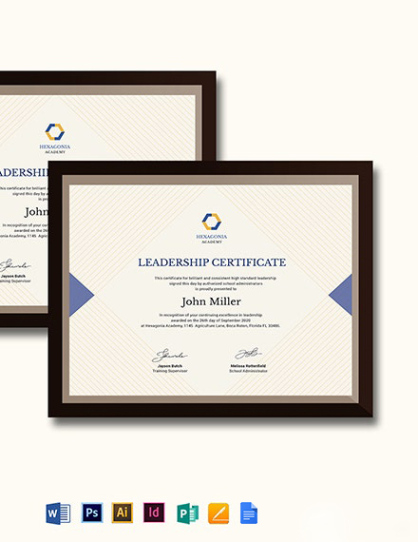 Free Printable Leadership Training Certificate Template Pdf