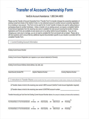 Free  Transfer Of Ownership Contract Template