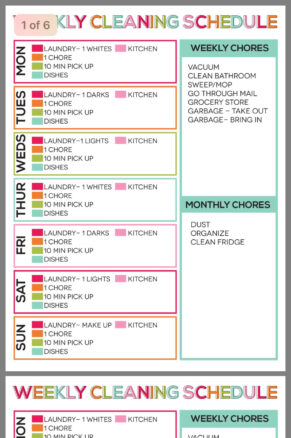 Free Blank Takeaway Cleaning Schedule Template Doc Example